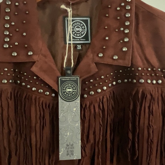 DOUBLE D RANCH    CICILICA WATANYA   FRINGED  SIZE  2X  NWT - Picture 3 of 7